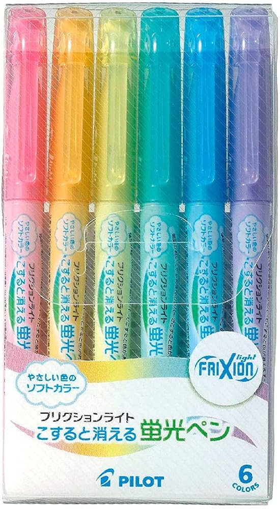 Amazon.co.jp: 蛍光ペン、ソフトカラー6本セット。 : 文房具・オフィス用品